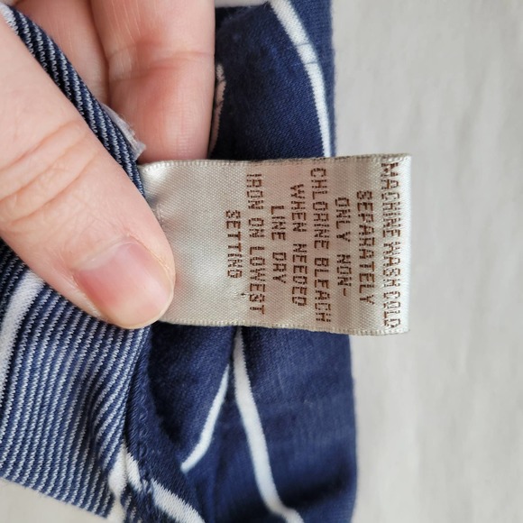 Scoop Neck Striped Nautical Tank Dress with Keyhole Back Detail - Picture 6 of 6